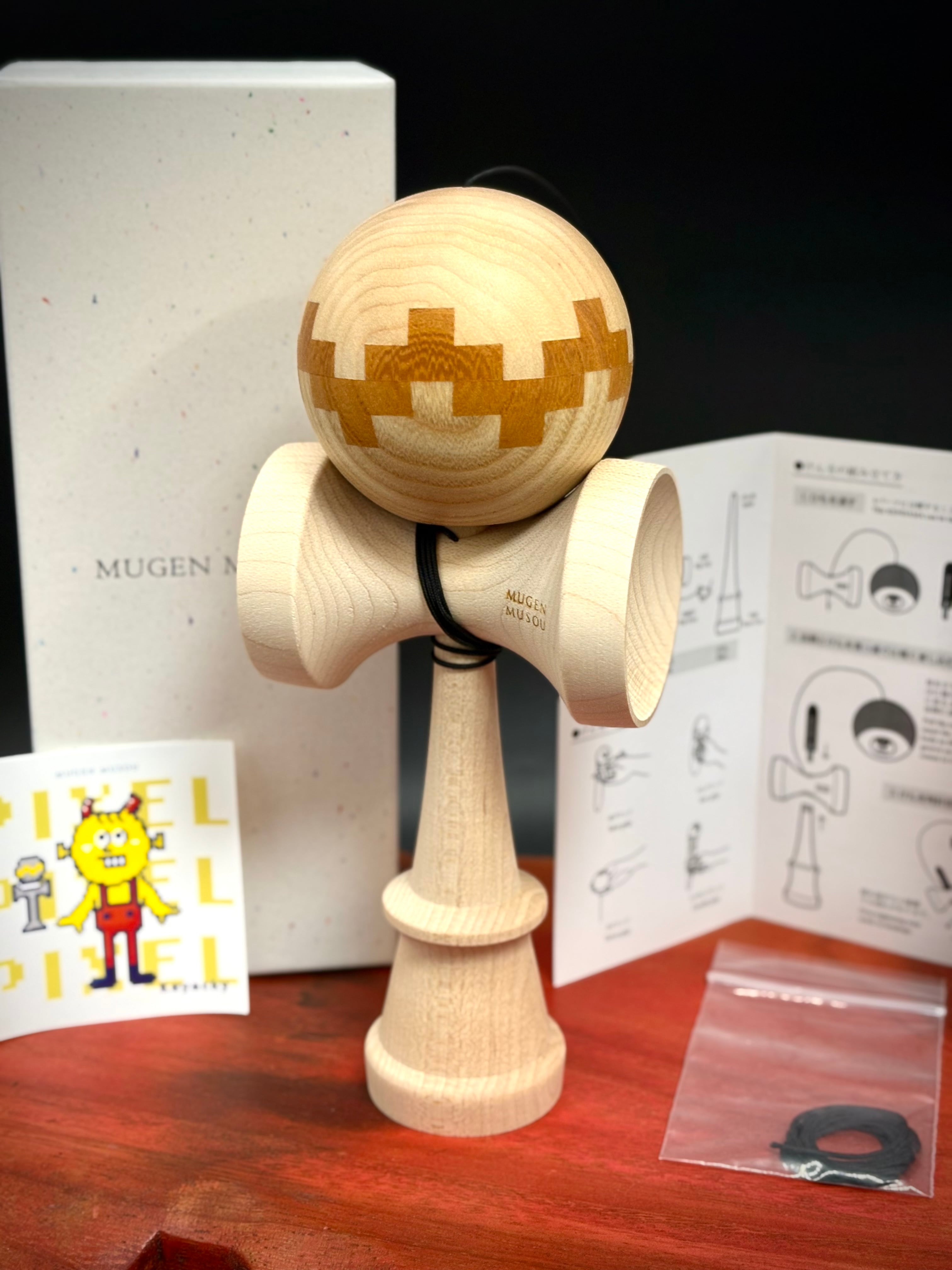 組み木最新モデル】☆けん玉☆MUGEN MUSOU☆INFINITY 「PIXEL