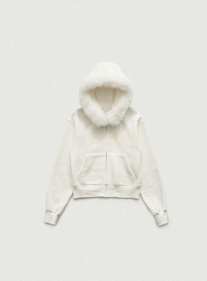 [The Barnnet] Furry Sweat Zip-Up Hoodie Jacket_Ivory 正規品 韓国ブランド 韓国通販 韓国代行 韓国ファッション ザ バーネット ザバーネット thebarnnet 日本 店舗