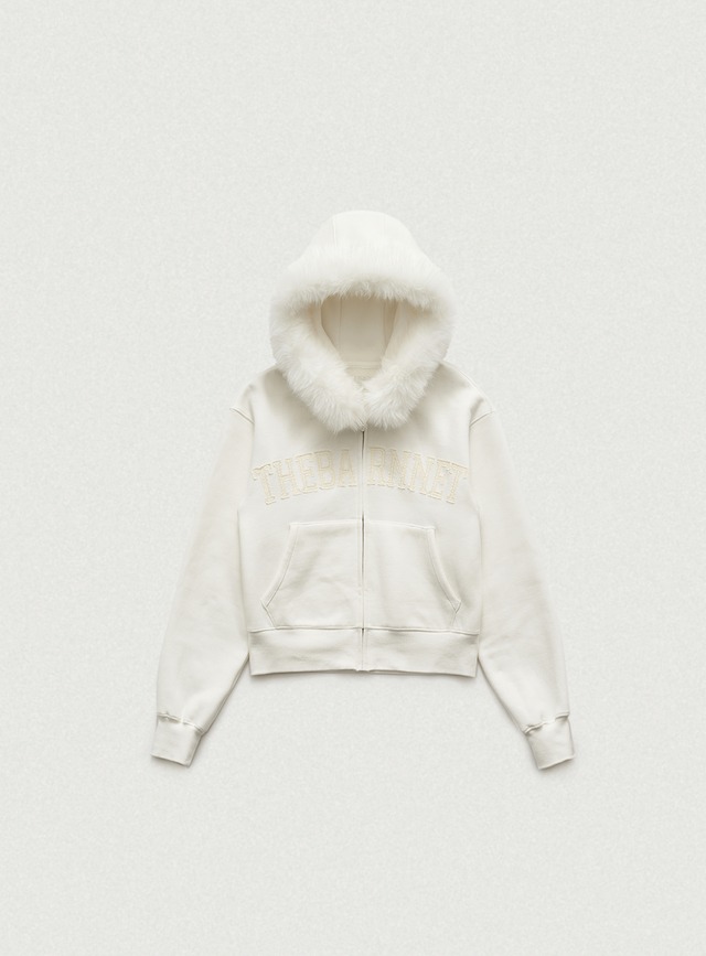 [The Barnnet] Furry Sweat Zip-Up Hoodie Jacket_Ivory 正規品 韓国ブランド 韓国通販 韓国代行 韓国ファッション ザ バーネット ザバーネット thebarnnet 日本 店舗