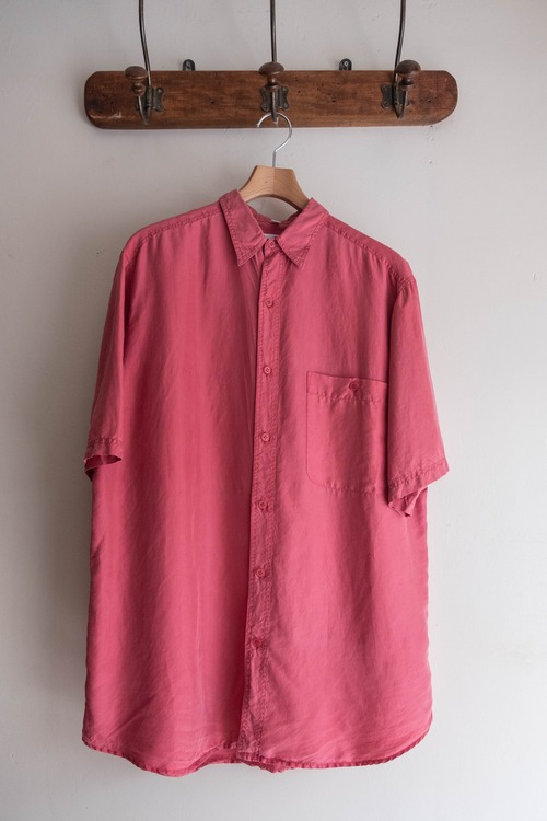 C&A ウォッシャブルシルクのS/Sシャツ 68