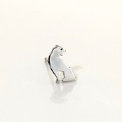 CUT OUT WOLF STUD / カットアウトウルフピアス