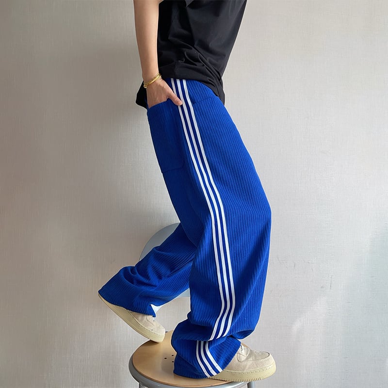 dannyandzeeコーデュロイサイドラインワイドパンツ