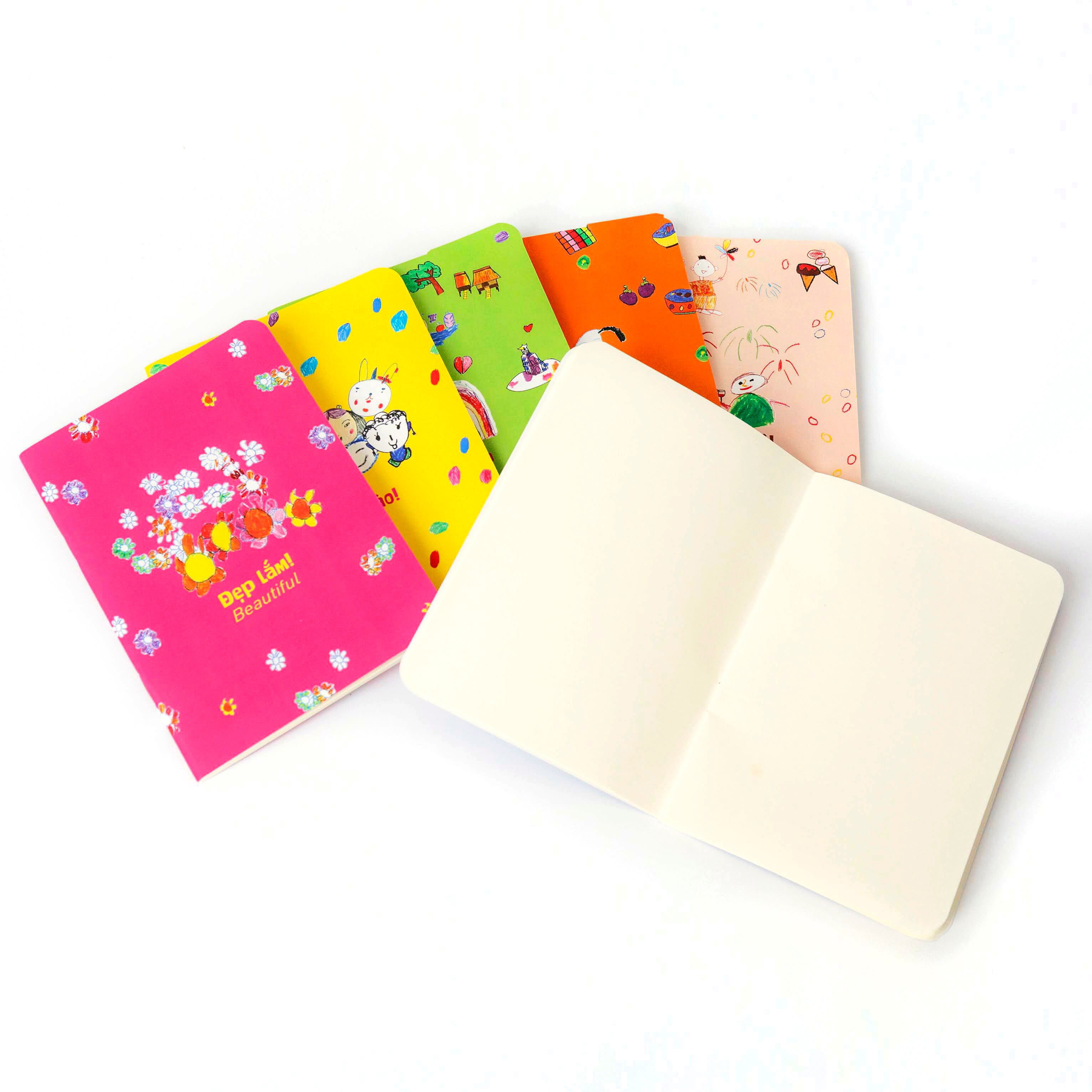 ミニノート 6冊セット 無地 メモ帳 A6 Magic Tunnel