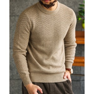 アメリカン ウール混クルーネックニット 2色　S2203