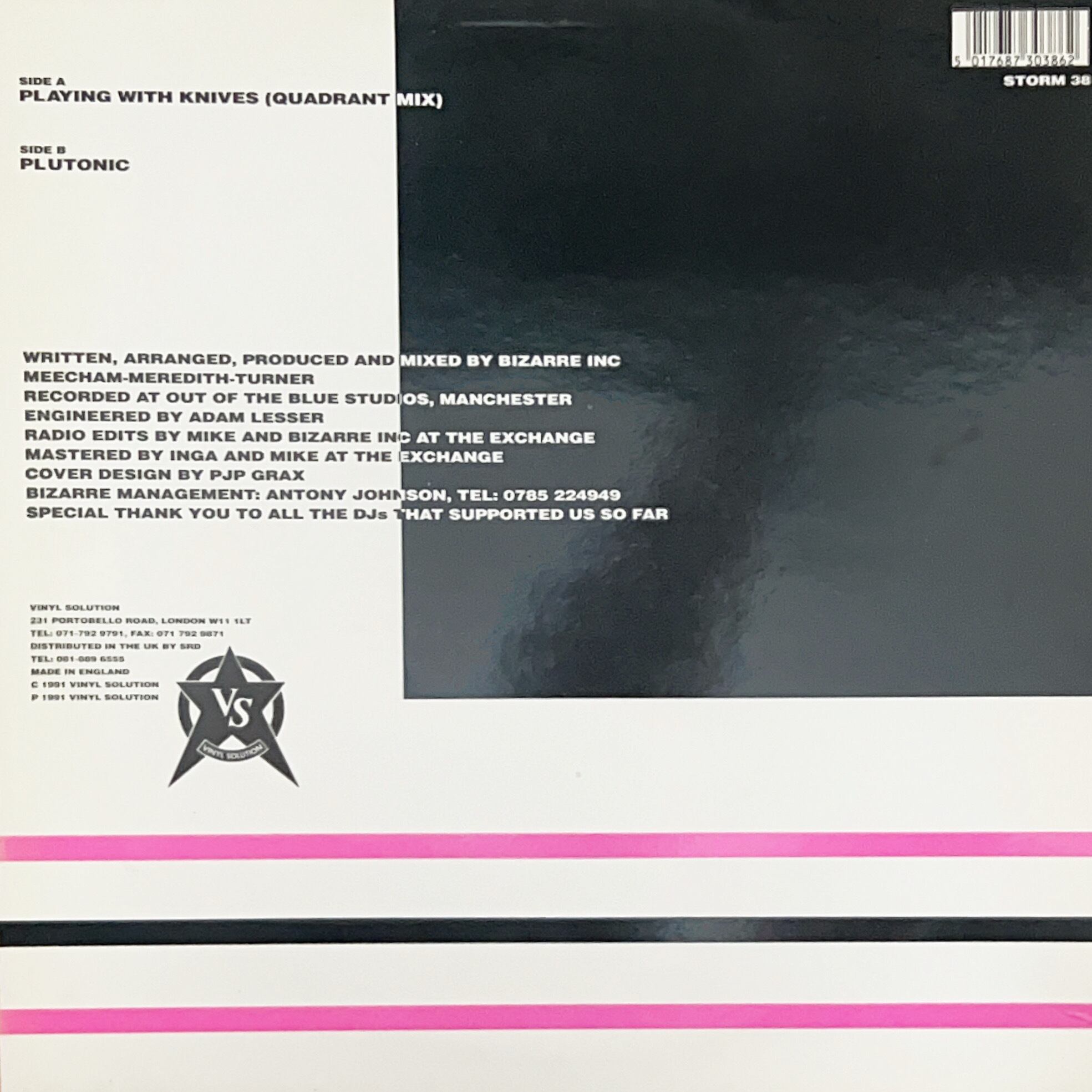 1991] Bizarre Inc – Playing With Knives / Plutonic [Vinyl Solution