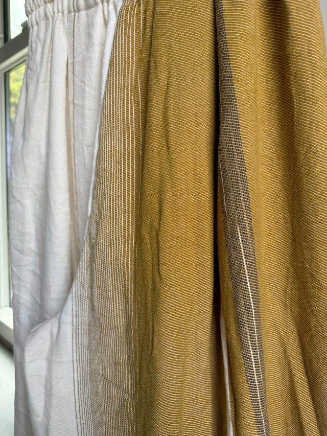 8) ワイドパンツ ロング ウールミックス YE/WH● 玉木新雌 tamaki niime