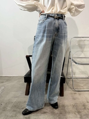 【cafune 】tuck buggy denim