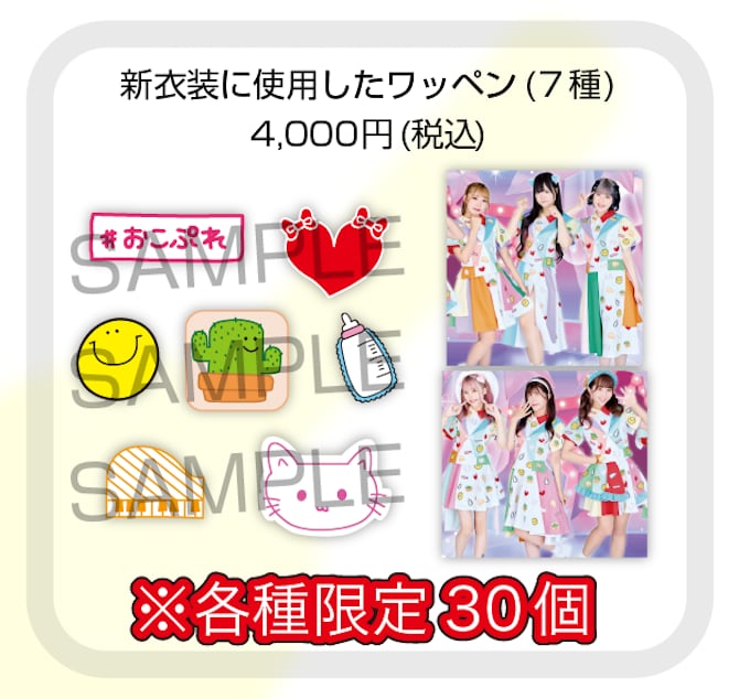 【激レア】新衣装に使用したメンバー手書きワッペン(実物)【限定30ずつ、なくなり次第終了】