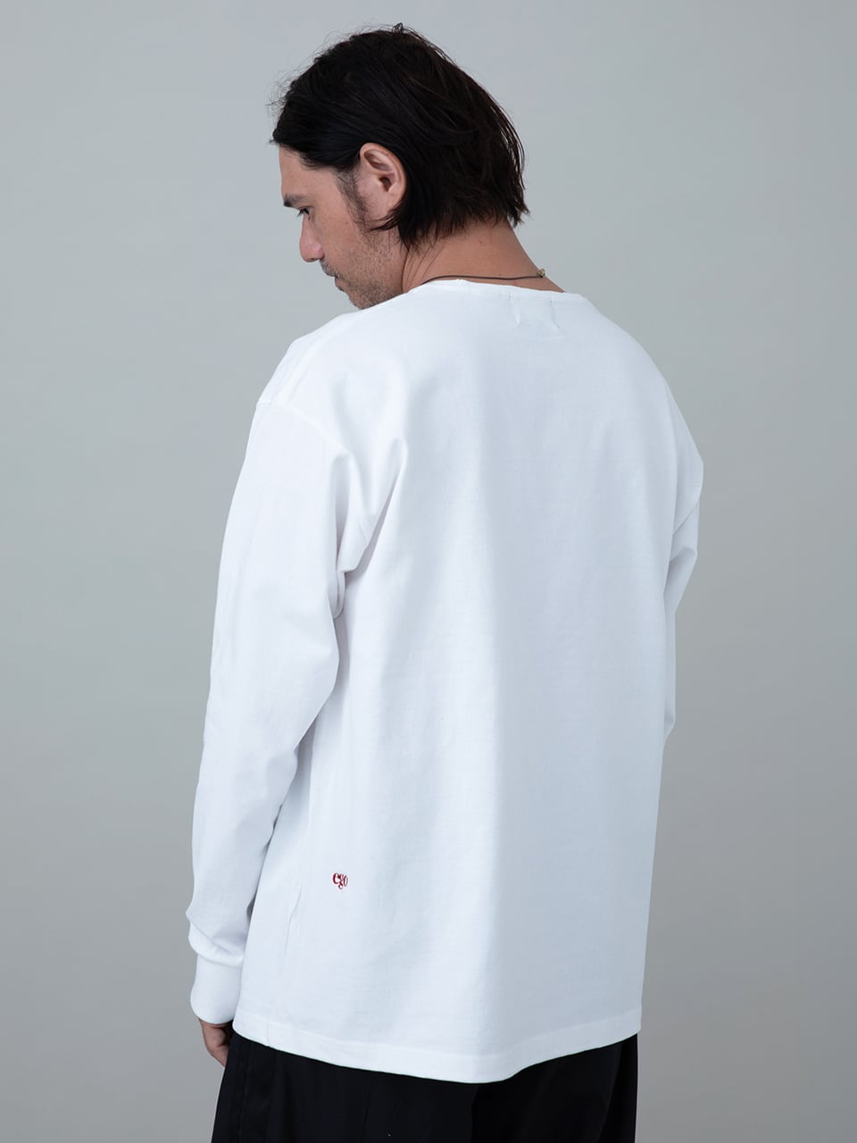 EGO TRIPPING (エゴトリッピング) PRINTTEE-A long ロンTEE / WHITE