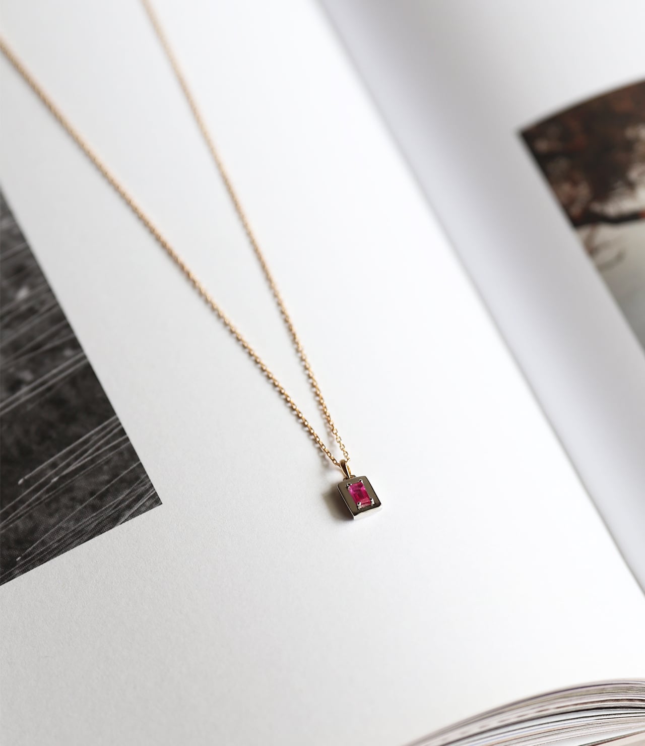 置物 Ruby Flat Necklace - Ruby - – MONAKA jewellery