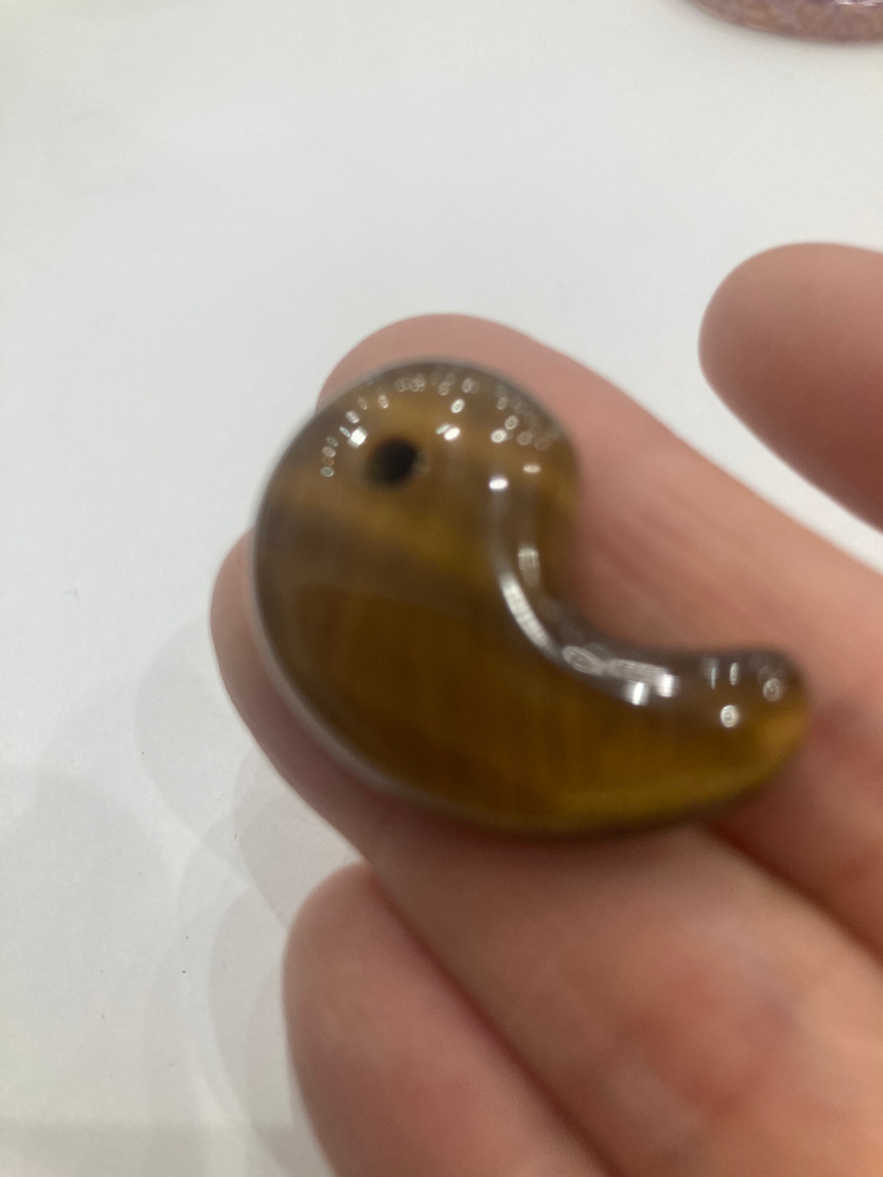 E34381】タイガーアイ 勾玉 ペンダント Tiger'sEye Pendant Magatama