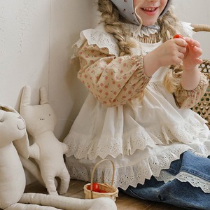 「予約販売」秋レイヤードフリル付きワンピース