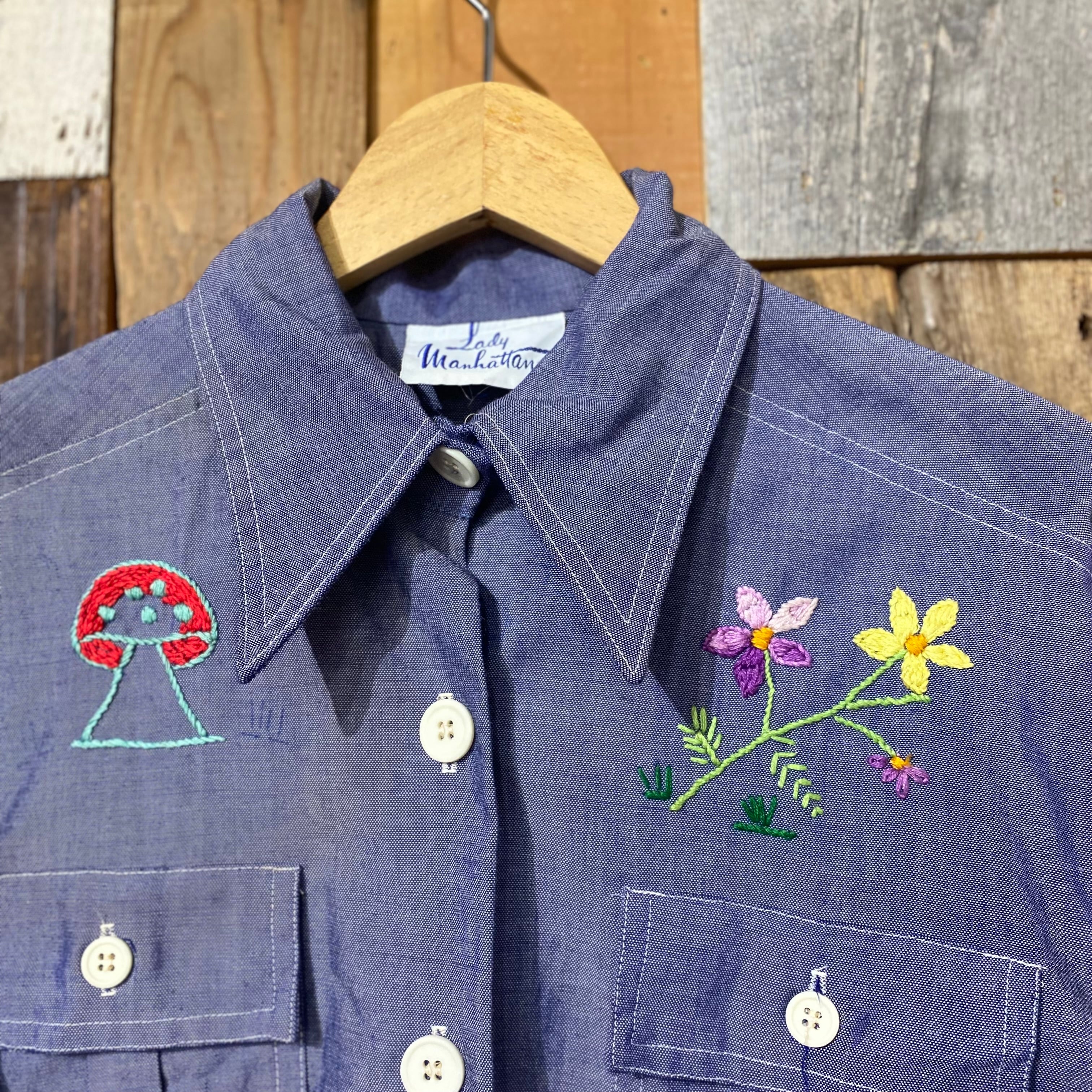 1970s Lady Manhattan Chambray Shirt Jacket / 70年代 レディー