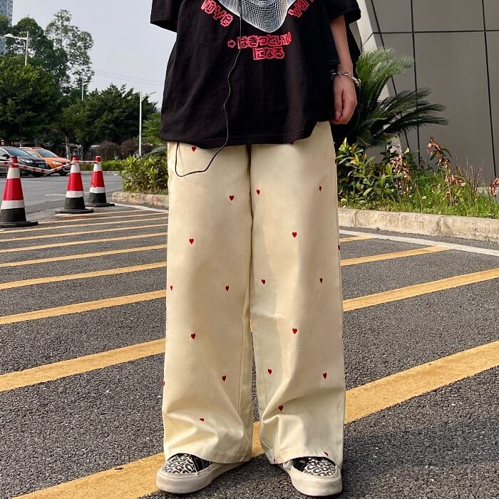 刺繍ジーンズ スプリングサマールーズカジュアルパンツ 春物 夏物 ケッペル7190014198