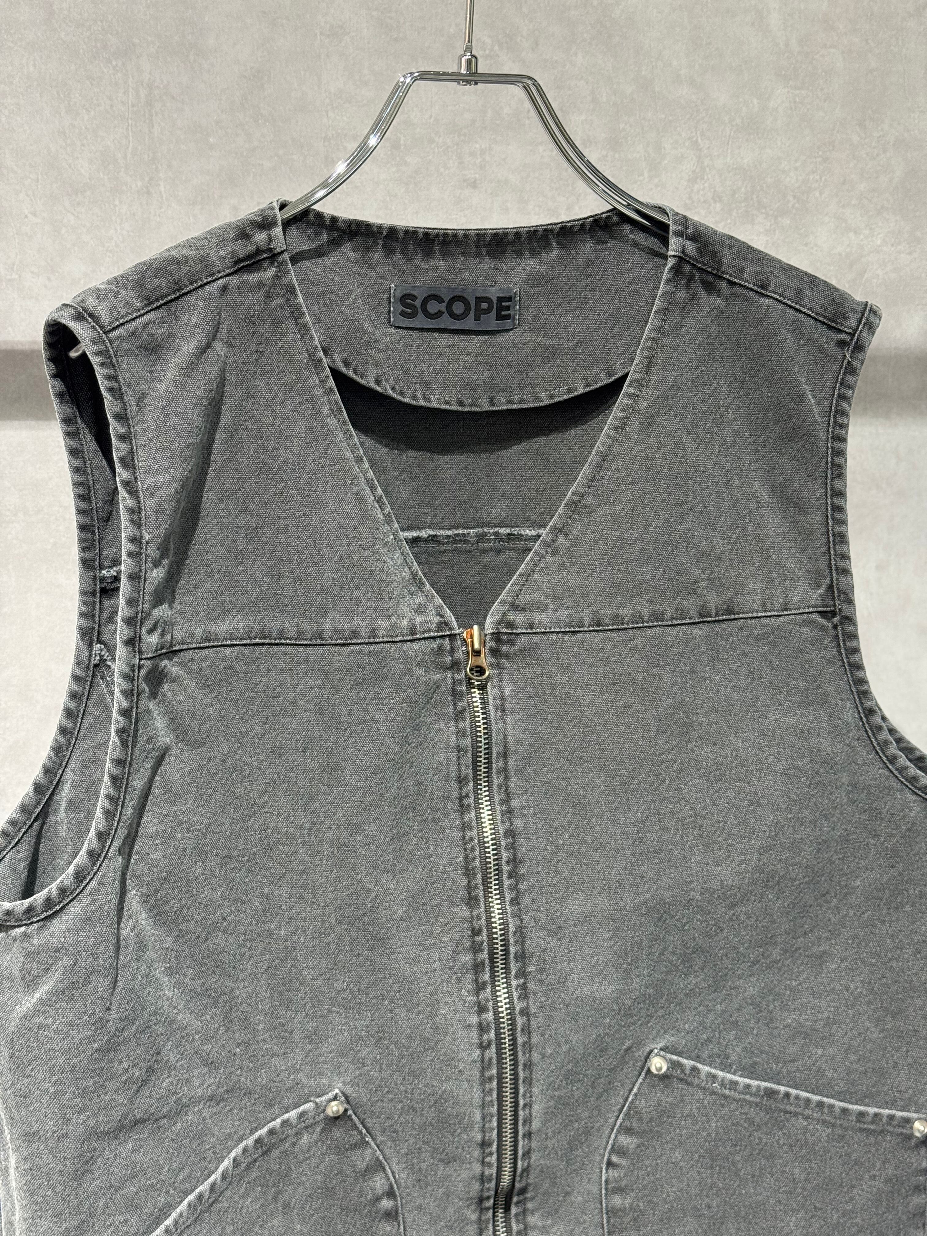 V neck zip vest