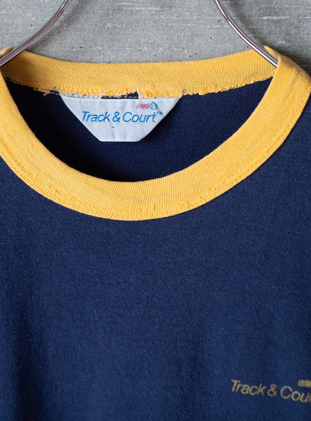 "Track & Court" 1980s Bicolor quarter sleeve tee