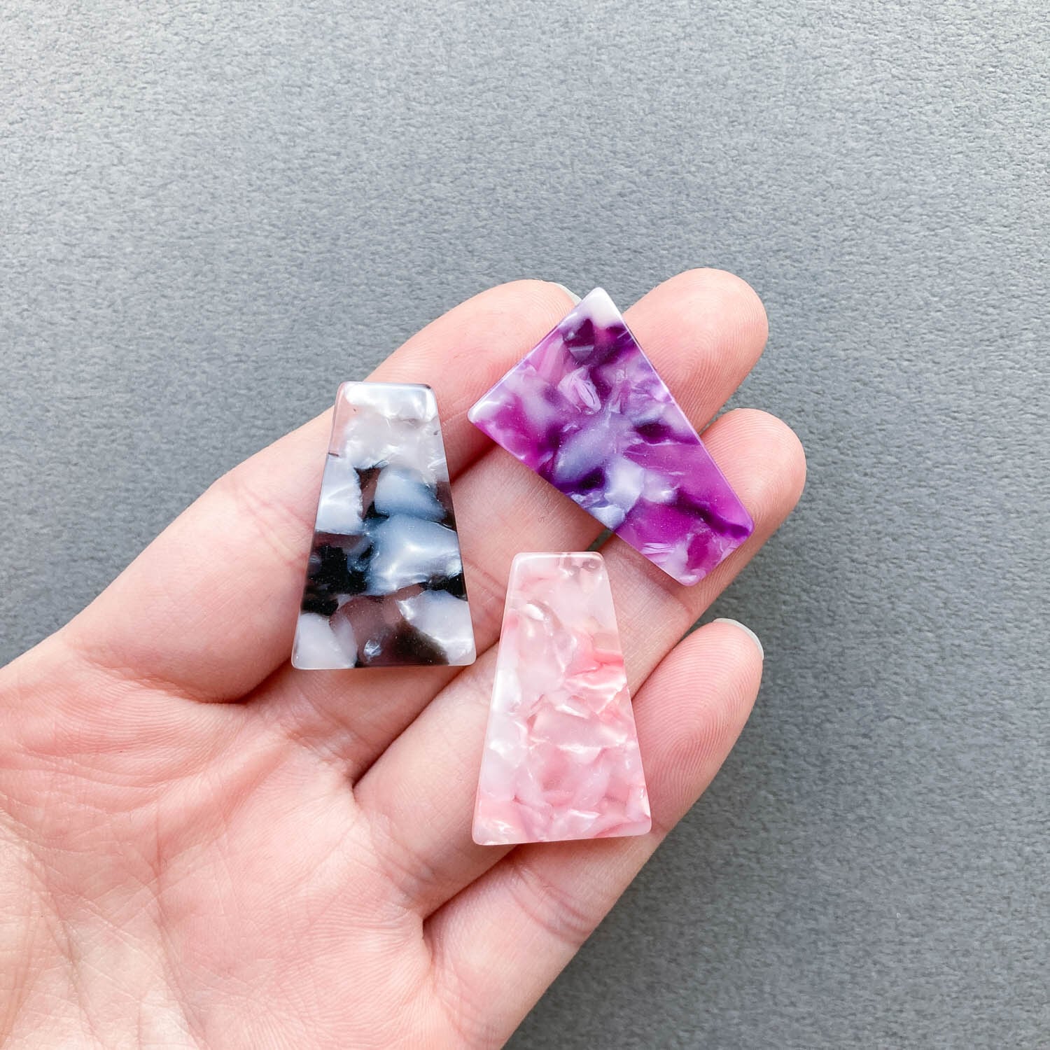 ストーン風台形カボション | Dua-アクセサリーパーツショップ