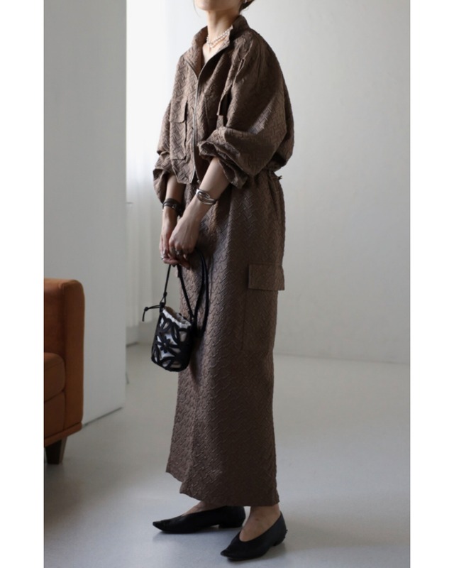 ジャガードジップブルゾン