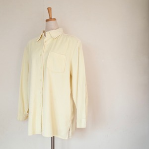 Corduroy big shirt "yellow"