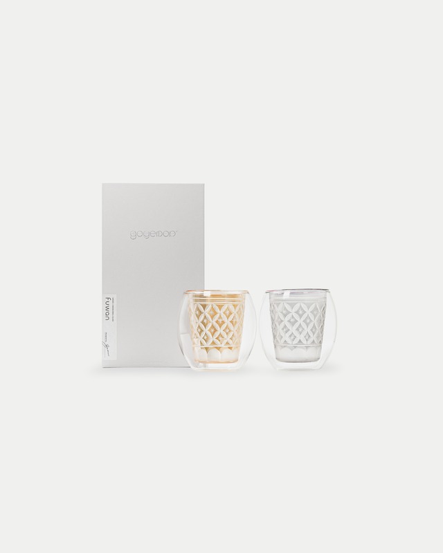 KIRIKO × DOUBLE WALL GLASS “ Fuwan ” / YAMABUKI・HAIAO