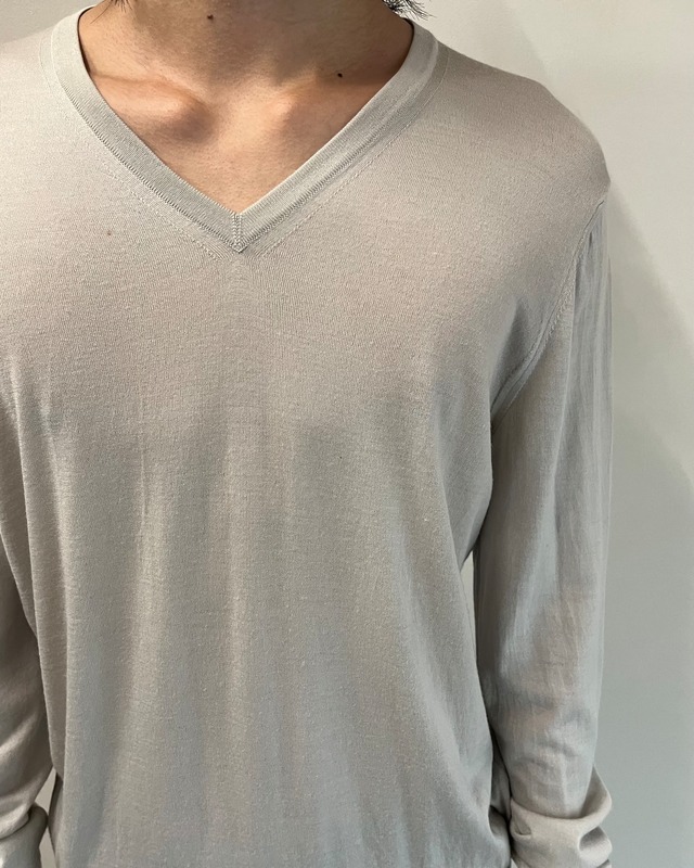 【GIORGIO ARMANI】v-neck long sleeve knit