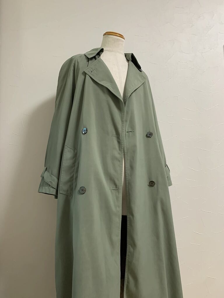 1980~90's Micro Suede Double Breasted Coat with Liner