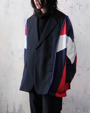 remake tailored jacket(black×mulch color)