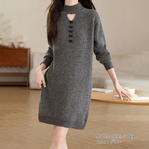 ミニワンピース リボン付き ニット ワンピース 長袖 レディース 春秋冬 韓国 きれいめ 大人 かわいい おしゃれ 胸開き リブニット ラメ入り フェミニン セーターワンピース 大人可愛い 大人女子