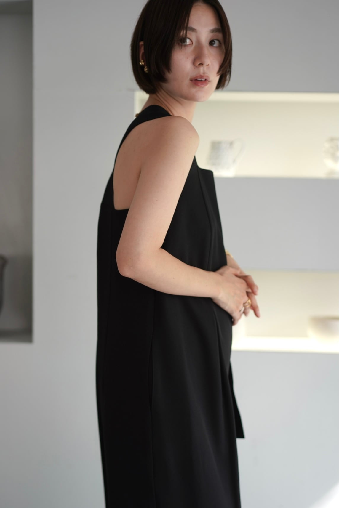 louren Shoulder tie jumpsuit ショルダータイジャンプスーツ