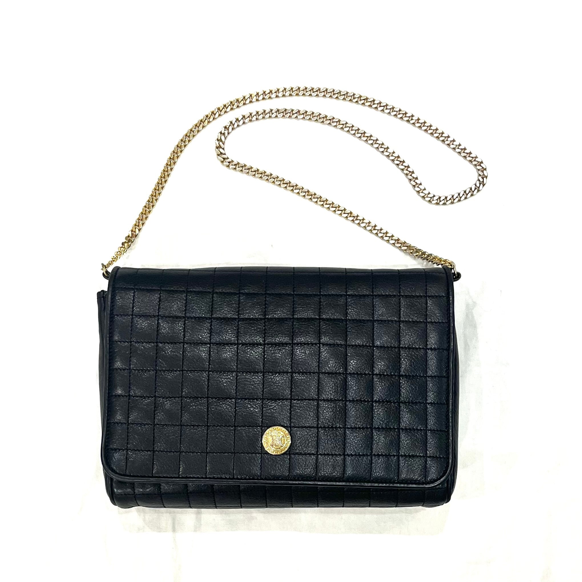 セリーヌ　CELINE バッグ CELINE】 セリーヌ 本革レザーマトラッセ キルティング チェーン