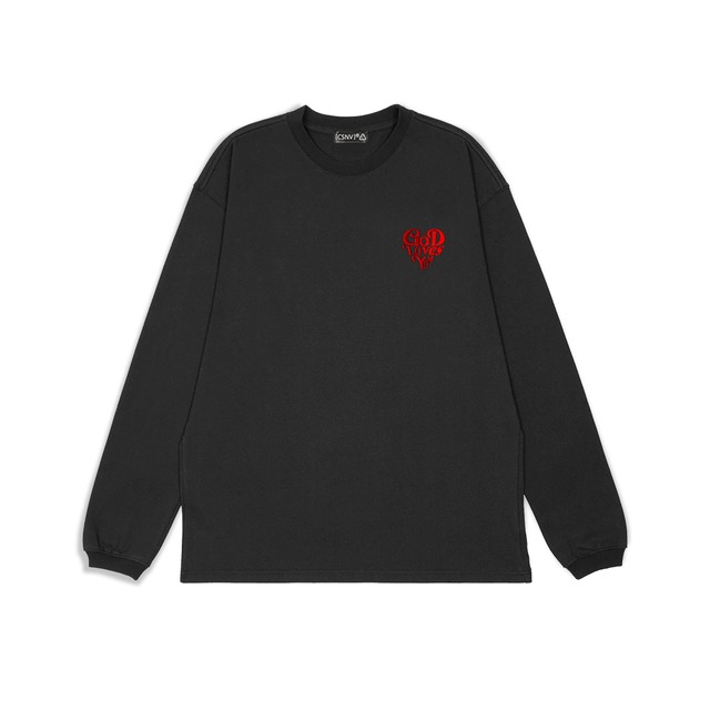 GOD LOVES YOU Long Sleeve T BLACK