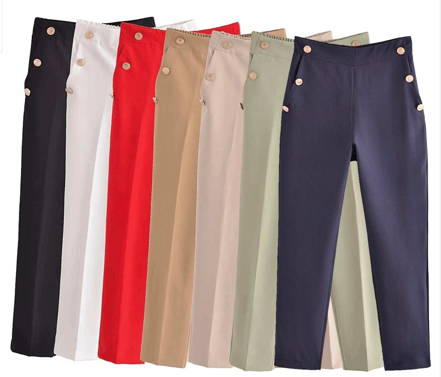 sold out フレンチスタイル メタルボタンパンツ T00003