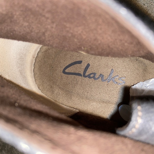 『送料無料』未使用品　Clarks デザートブーツ　キャンバス×レザー　US9