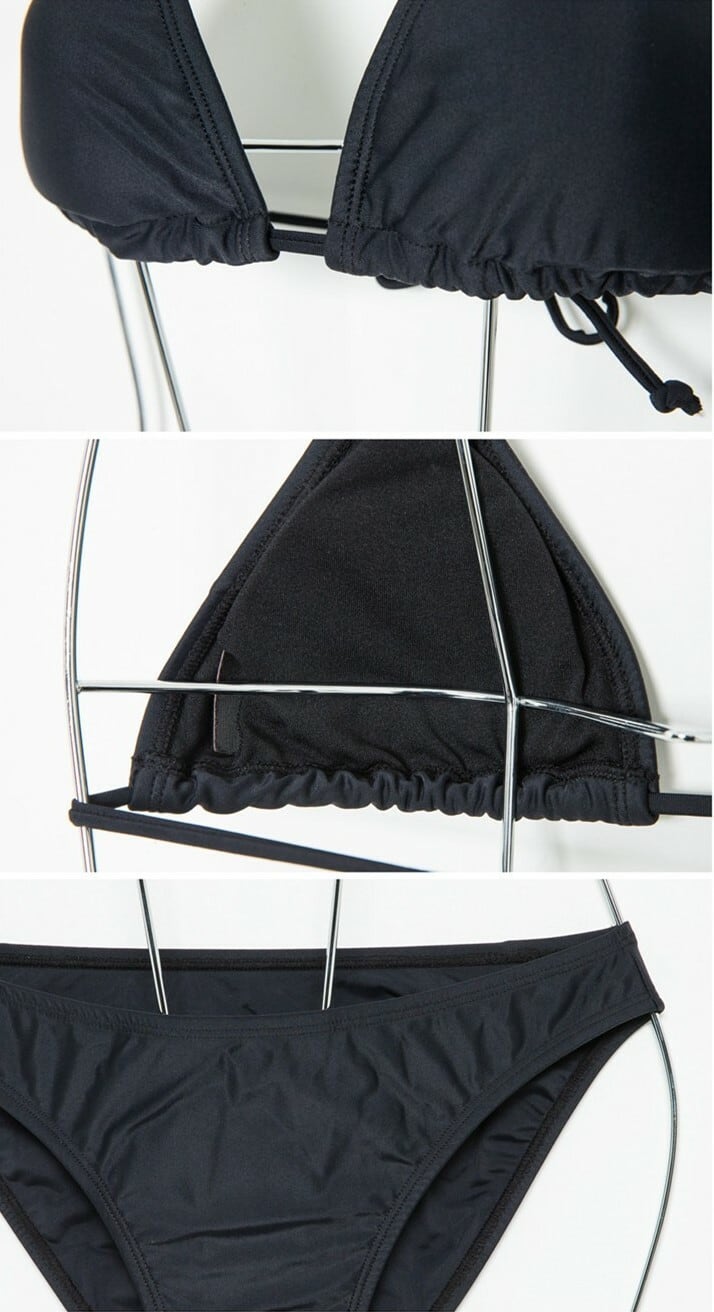 送料無料】 シンプルビキニ ベーシック 水着 ブラック かわいい