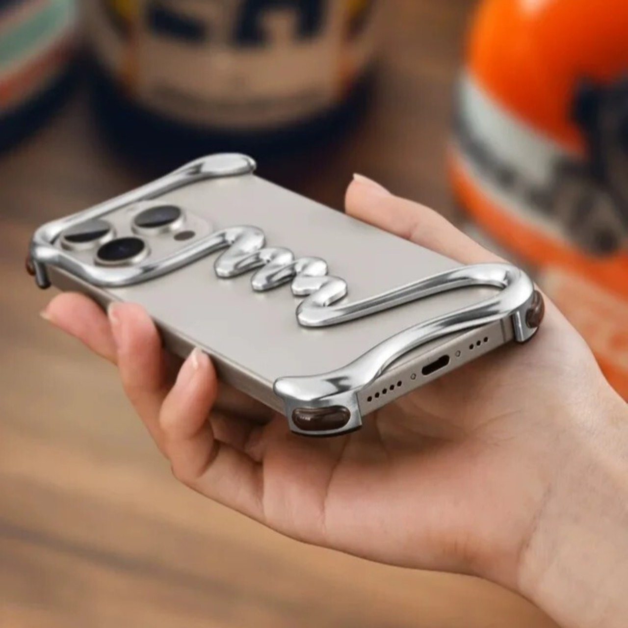 ◆iPhone 16/15/14/Pro/Pro Max/Plus◆ Curve S-Shaped Aluminum Phone Case / カーブ S-シェイプ アルミニウム スマホケース