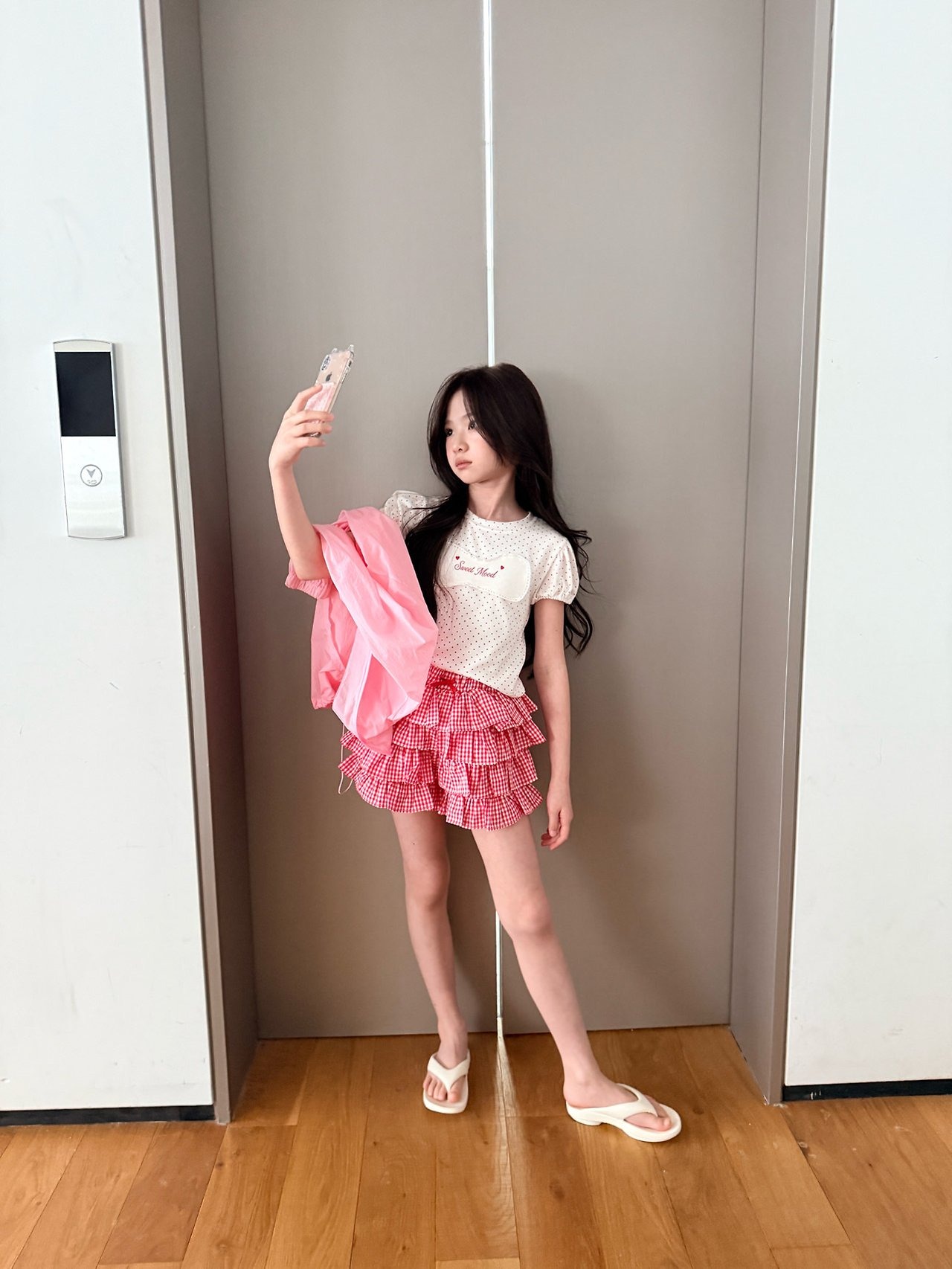 [COMMA] plaid skirt pants / [콤마] 체크치마바지