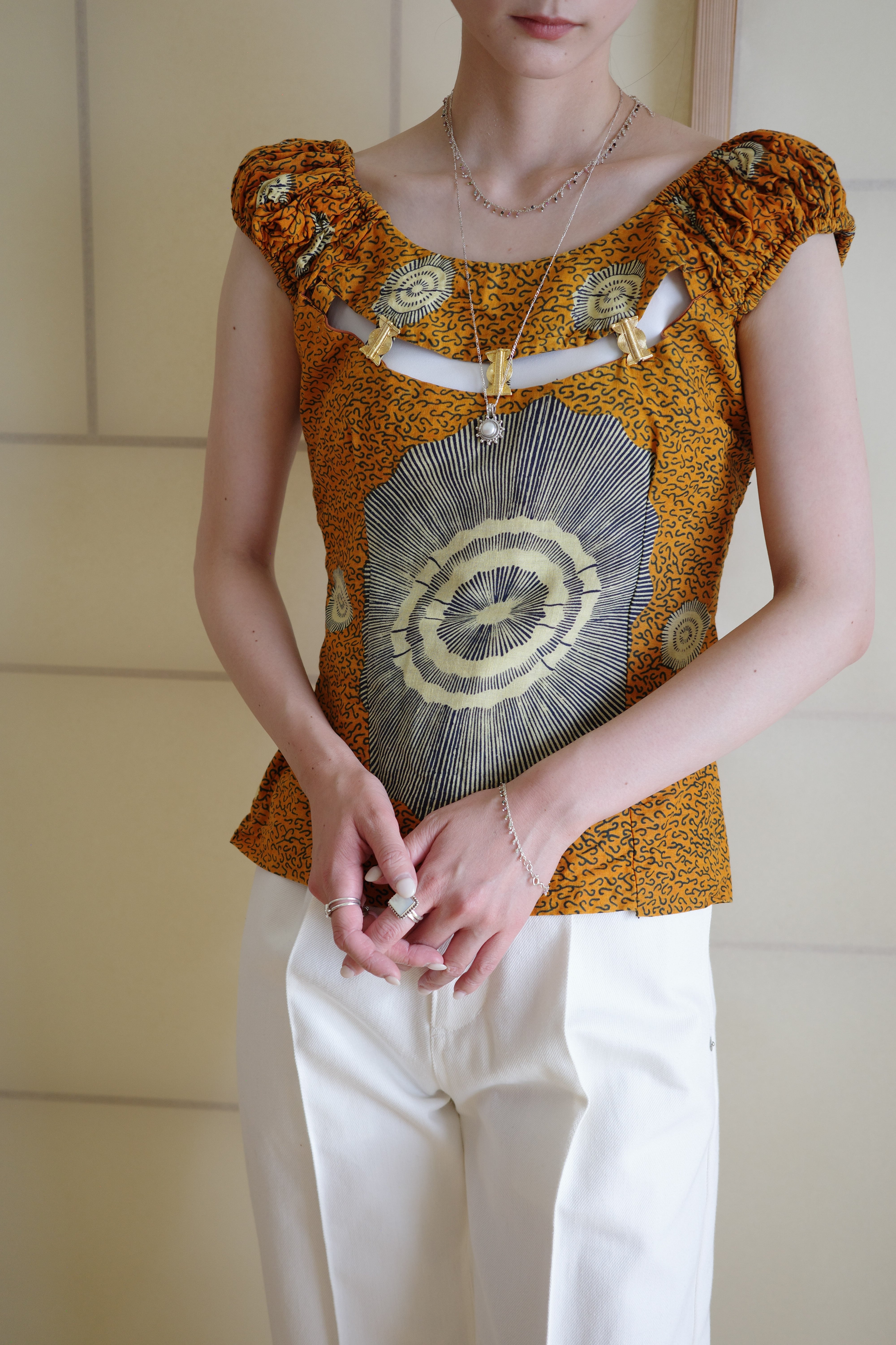 1980-90s African print top