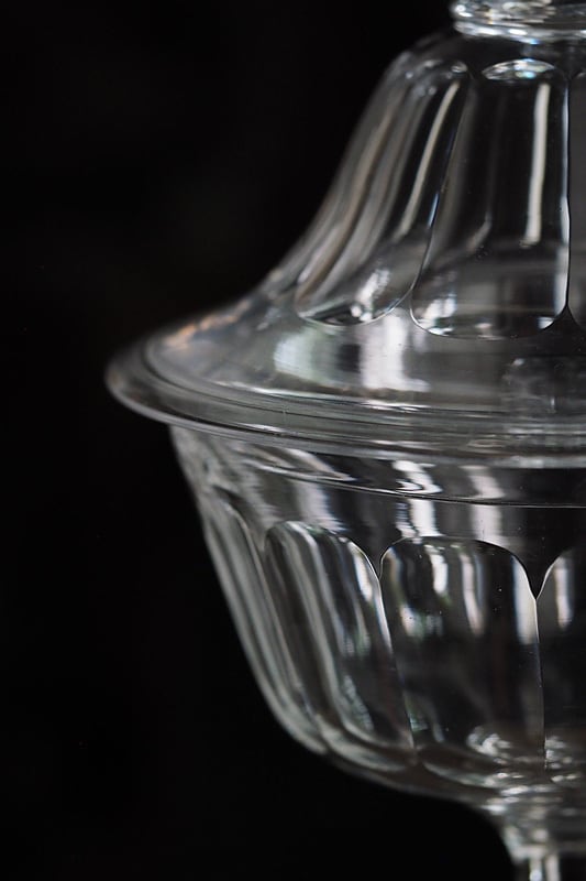 クリスタルのボンボン　アンティーク／フランス クリスタルボンボニエール-antique glass bonbonniere