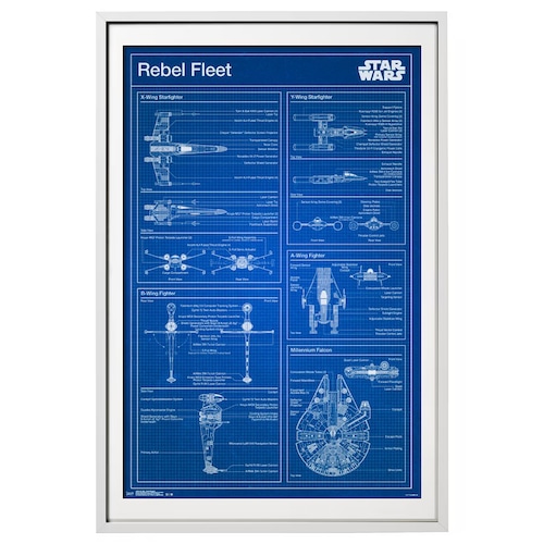 【Star Wars Rebel Fleet Blueprint】カリフォルニアアートフレーム　Caifornia Art