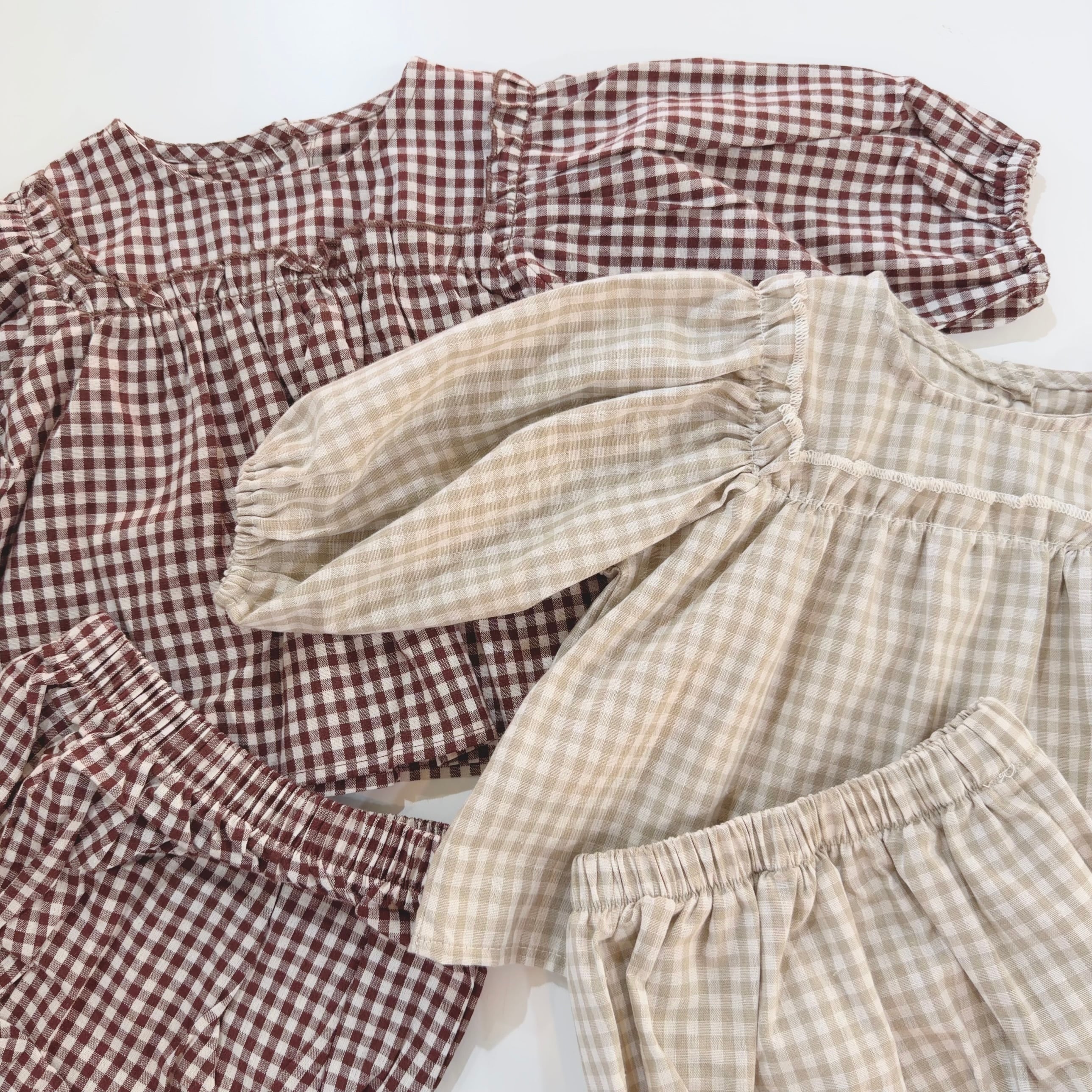 チェックブルマセットアップ