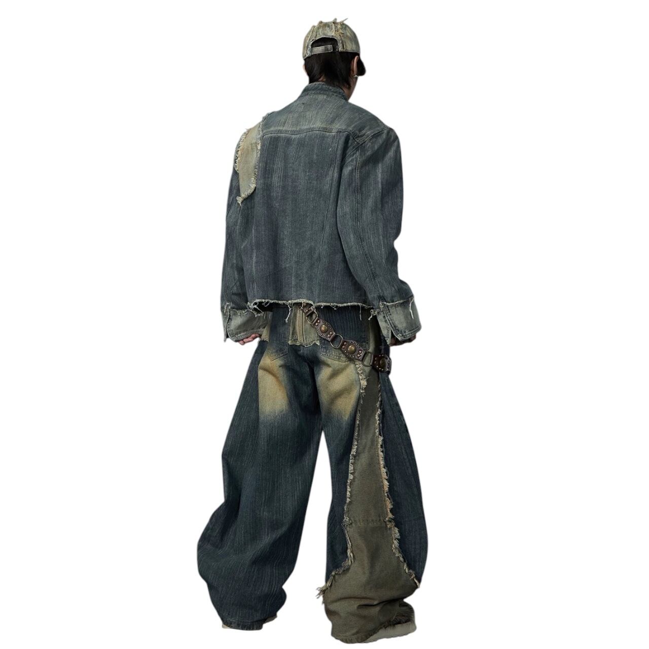 NOMANIAI】REBUILD WIDE LEG DENIM PANTS | MystiQue