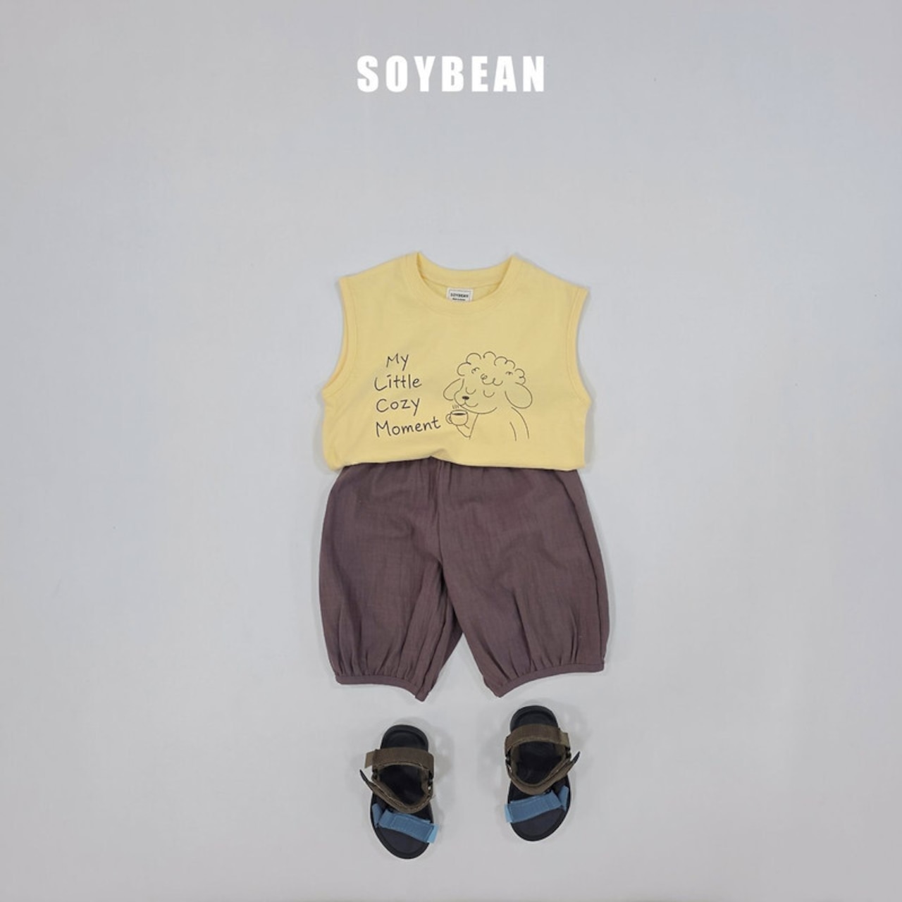 【取寄/韓国直送】SOYBEAN 26/SM シンプルバルーン上下セット|夏服|韓国子供服