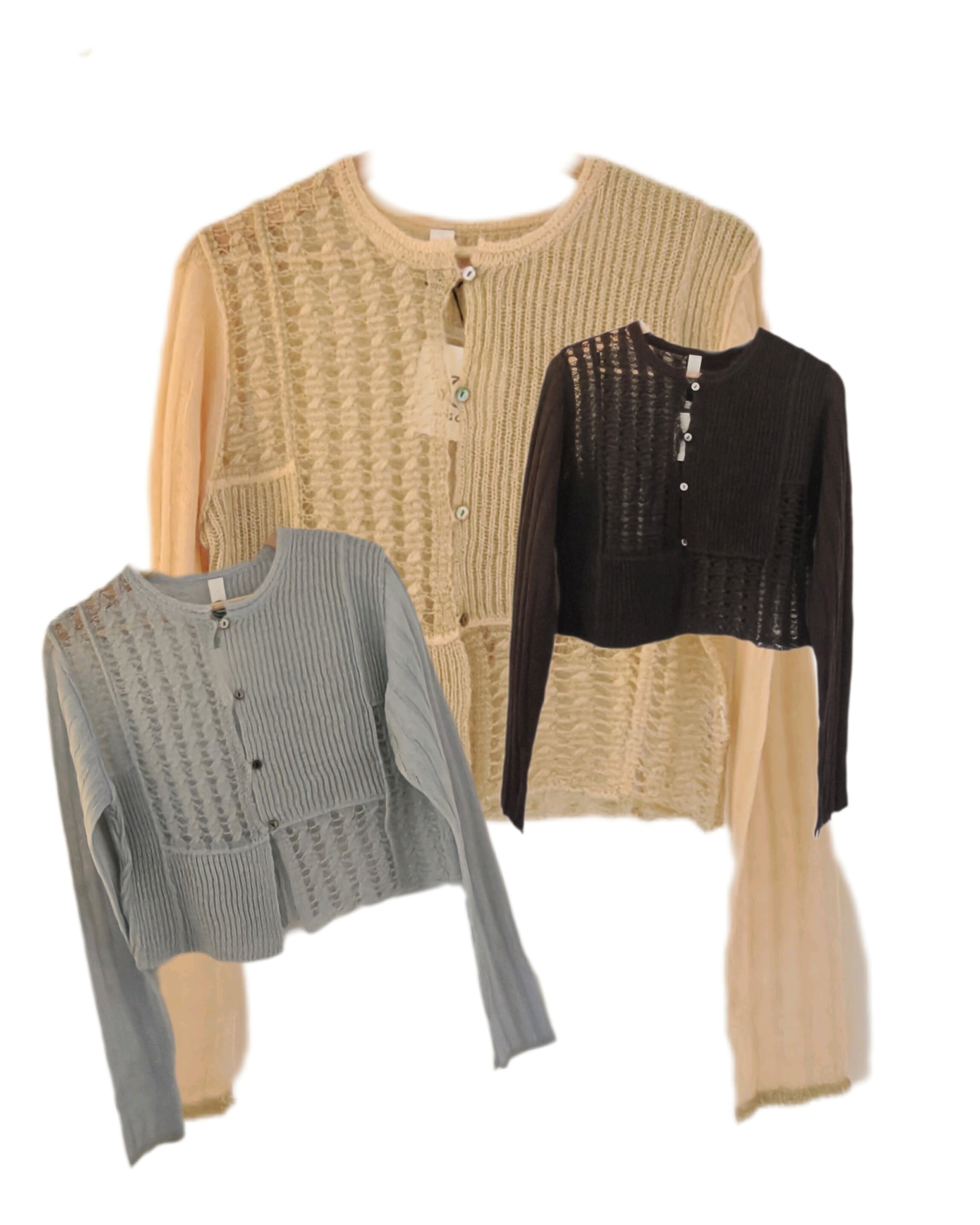 tyn TGOR】Glitter×mohair cardigan | LIKE FOR LIKE