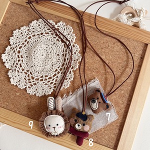 GOODSレトロ森風刺繍アニマルネックレス