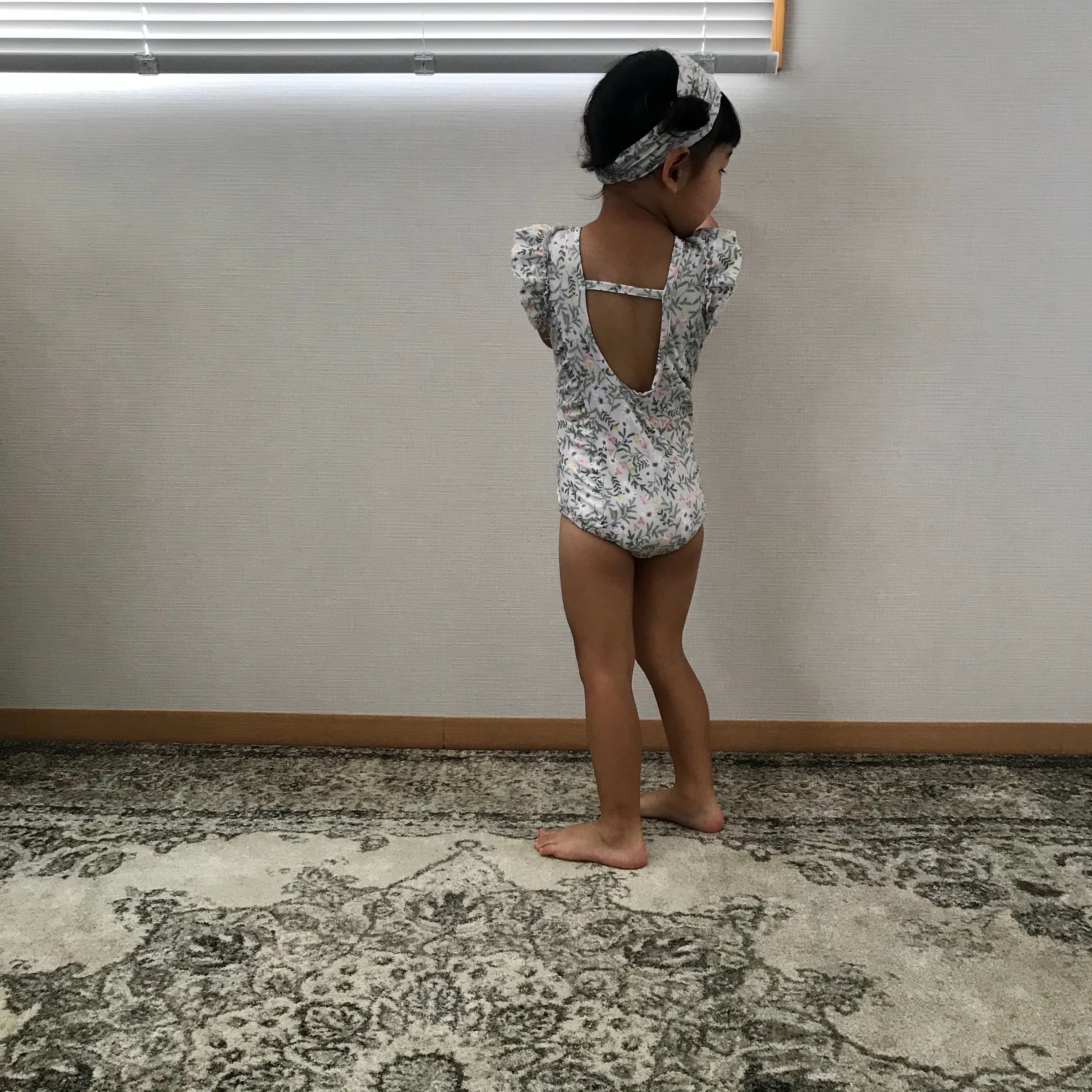 即納 Ag001 Macaron Swim Suit 水着 ワンピース 女の子 子供服 Hippo Birds Base Shop