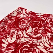 イタリア製 UNITED COLORS OF BENETTON ユナイテッドカラーズ オブ ベネトン 花柄 フレア タイト スカート 38 /レッド