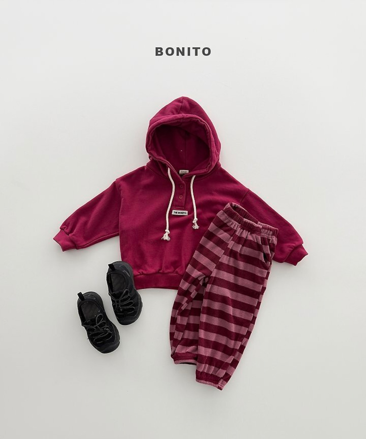 【取寄/韓国直送】BONITO 26/AT ストライプニットジョガーパンツ|夏服|韓国子供服