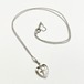 Vintage Starling Heart Cross Pendant Necklace