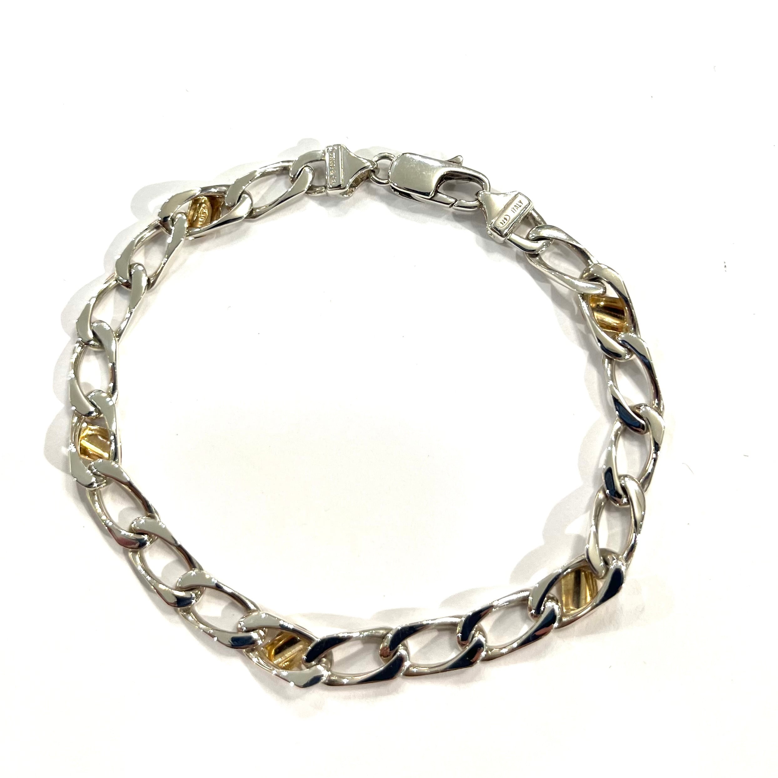 TIFFANY&CO.】 2858 silver925×18k 750 コンビカラーブレスレット