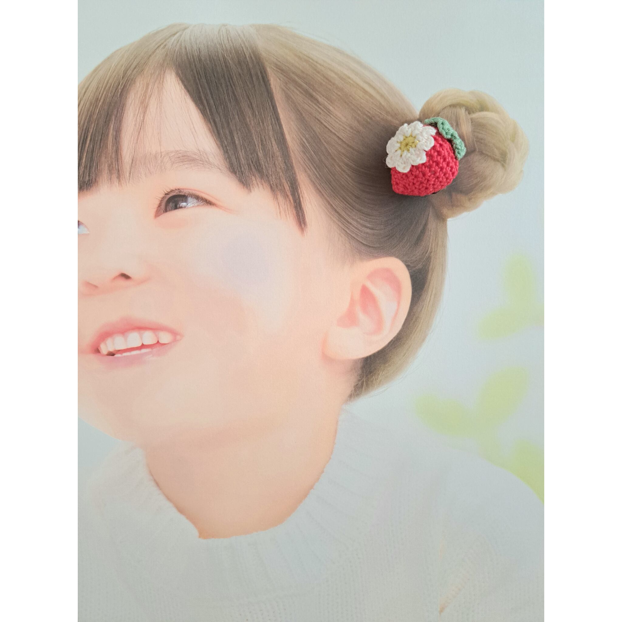New！／赤イチゴのあみぐるみヘアゴム / 一点売り | 動物＆果物
